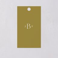 Black Tie Crest Favor Gift Tags Pure White Signature