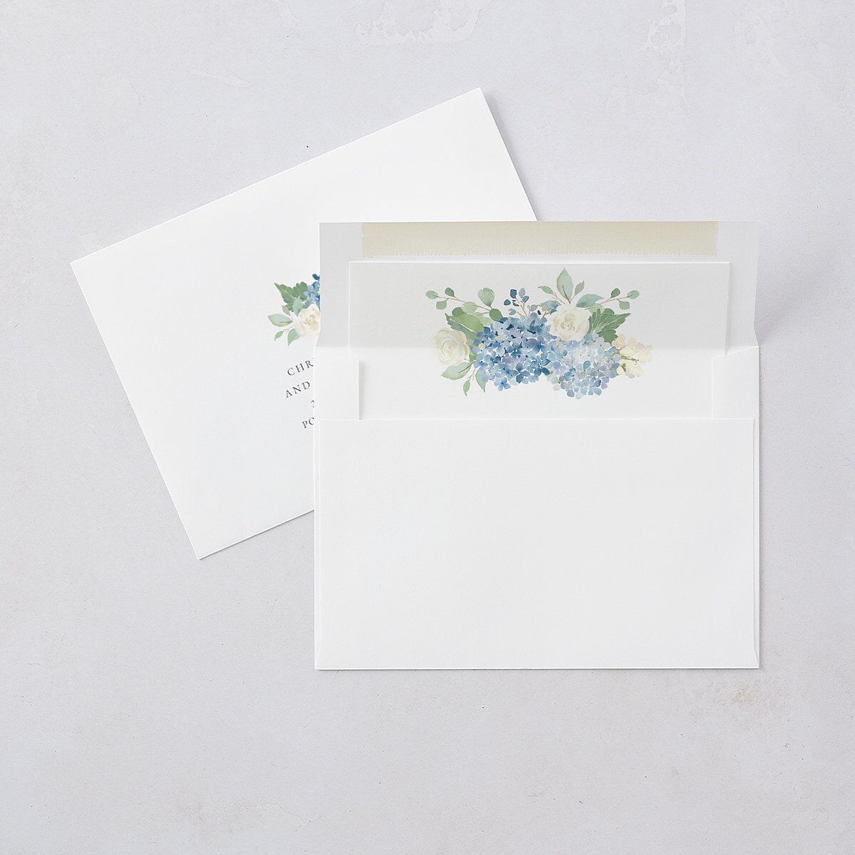 Gilded Hydrangea Wedding Invitations Gold Ocean Signature Blank No Standard