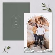 Western Cactus Save The Date Cards Eucalyptus Signature smooth Blank No