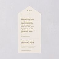 Elegant Typography All-in-One Wedding Invitations Gold Signature Light Both Recipient and Return Addresses No
