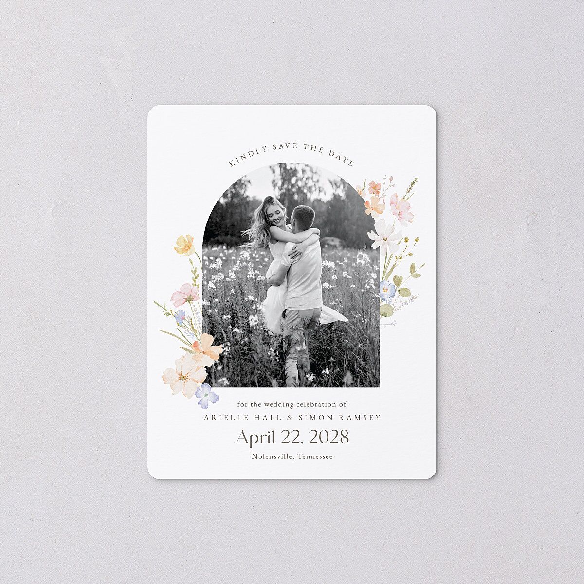 Wildflower Photo Save The Date Magnets Lilac Magnet Paper