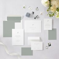 Dainty Monogram Wedding Invitations Moon Rock Signature Blank No Standard