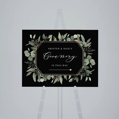 Eucalyptus Frame Standard Direction Sign Medium Midnight Standard Outdoor Corrugated M Direction