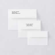 Cinematic Love Story Save the Date Magnet Envelopes Pure White White Both Recipient and Return Addresses Signature Standard