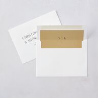 Regal Pampas Wedding Invitations Gold Pure White Signature Blank No Standard
