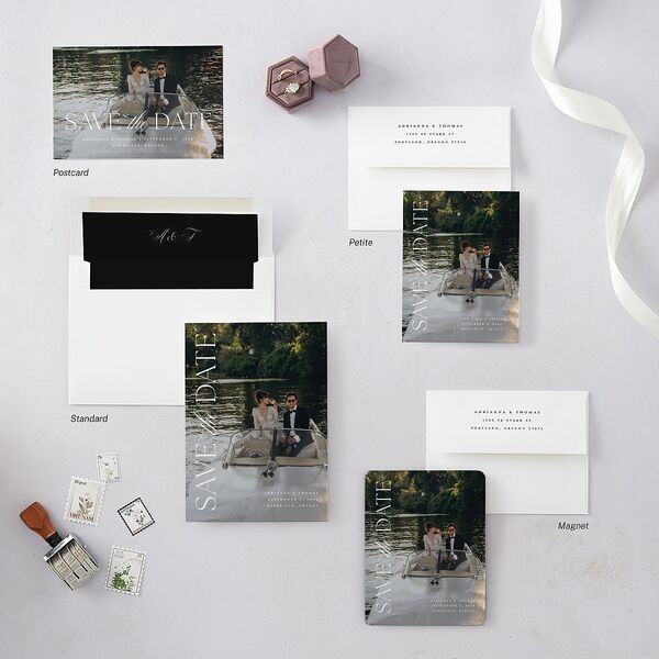 Classic Capture Save the Date Cards Midnight Signature smooth Blank No Standard
