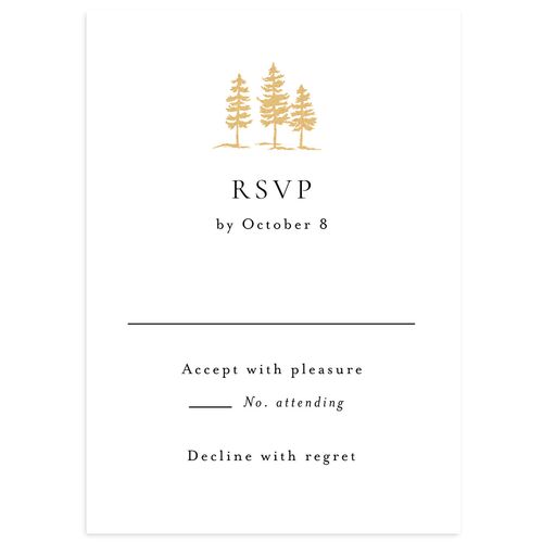 Aspen Wedding Response Cards Gold Licorice Signature Standard