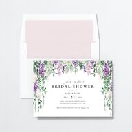 Romantic Wisteria Bridal Shower Invitations Purple Petal Signature Blank Standard