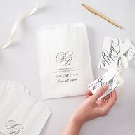 Vintage Flourish Favor Gift Tags Pure White Signature