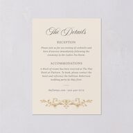 Vintage Regency Monogram Frame Wedding Event Detail Cards Champagne Signature Standard