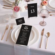 Moody Gothic Rose Menus Midnight Signature