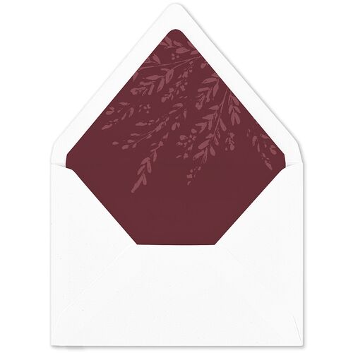 Exquisite Branches Botanical Euro Envelope Liners Merlot Luxe