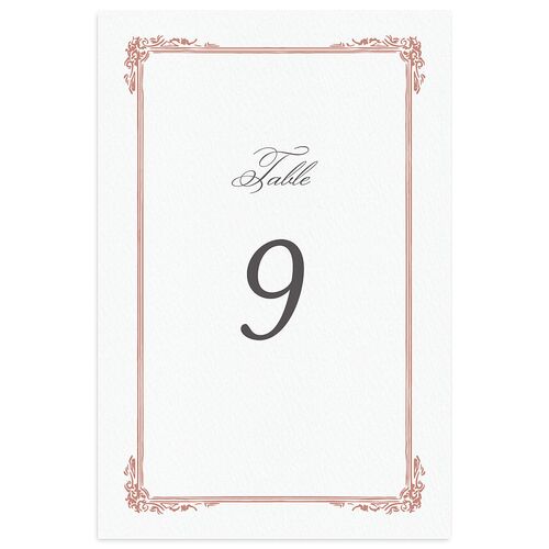 Medieval Castle Table Numbers Rose Gold Signature