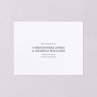 Classically Stated All-in-One Wedding Invitations Pure White No Signature Light Both Recipient and Return Addresses