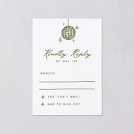 Hand Drawn Cake Wedding Response Cards Dark Camo Signature Standard
