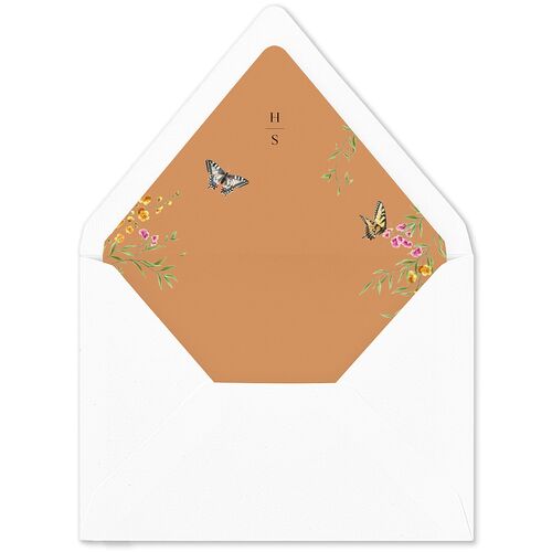 Rustic Butterfly Garden Euro Envelope Liners Pure White Luxe