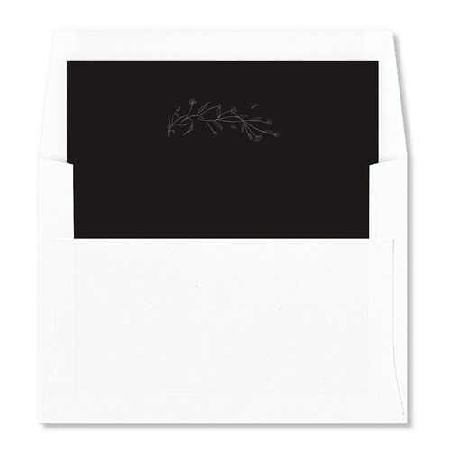 Gilded Monogram Standard Envelope Liners Licorice Standard