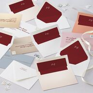 Hand Drawn Heart Photo Wedding Invitations Maroon Signature Blank No Standard