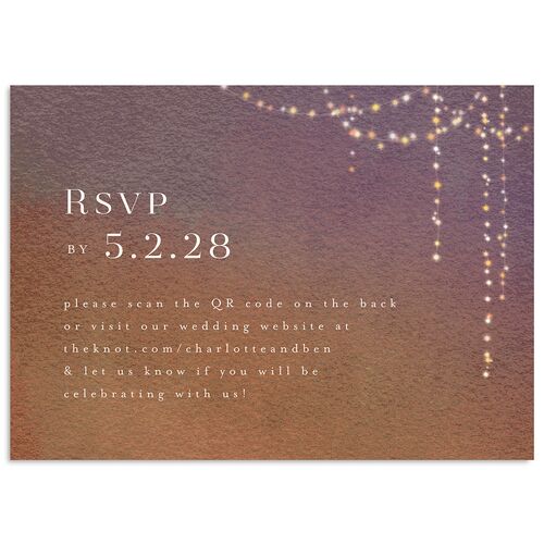 Enchanted Evening Wedding Response Cards Orchid Signature Standard