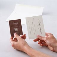 Vintage Oval Monogram QR Code RSVP Cards Merlot Signature Standard