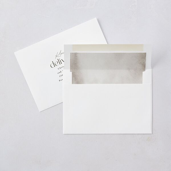 Striking Portrait Wedding Invitations Pure White Signature Blank No Standard