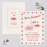 That’s Amore Engagement Party Invitations Ruby Signature Blank Standard