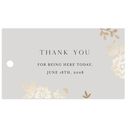 Romantic Lace Foil Favor Gift Tags Gold Silver Signature