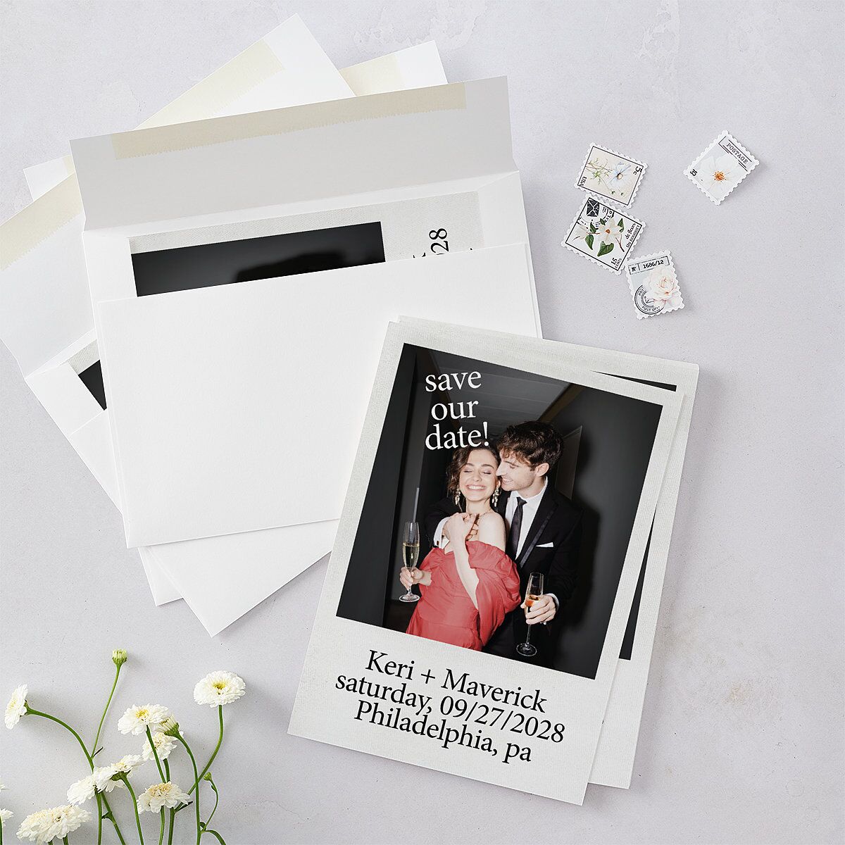 Modern Writing Save the Date Cards — view 5
