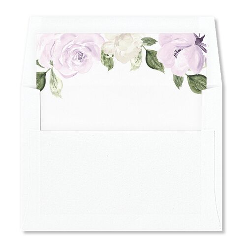 Romantic Garden Standard Envelope Liners Amethyst Standard