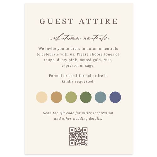 Elegant Botanical Autumn Floral Wedding Enclosure Cards Daffodil Signature Standard