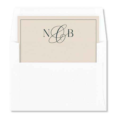 Romantic Ampersand Envelope Liners Emerald Standard