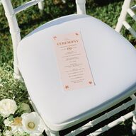Beach Party Wedding Programs Pink Cotton Signature