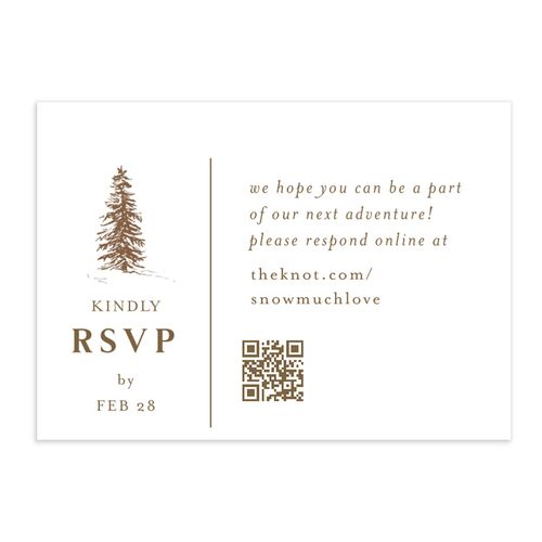 Etched Mountains QR Code RSVP Cards Sepia Signature Standard