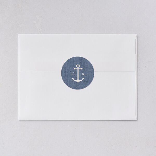 Coastal Love Wedding Stickers Cruise Circle