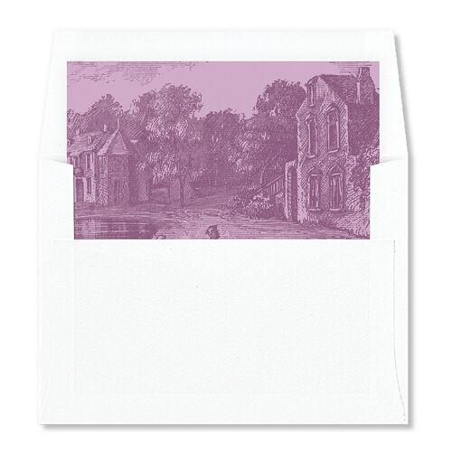 Vintage Toile Standard Envelope Liners Plum Standard