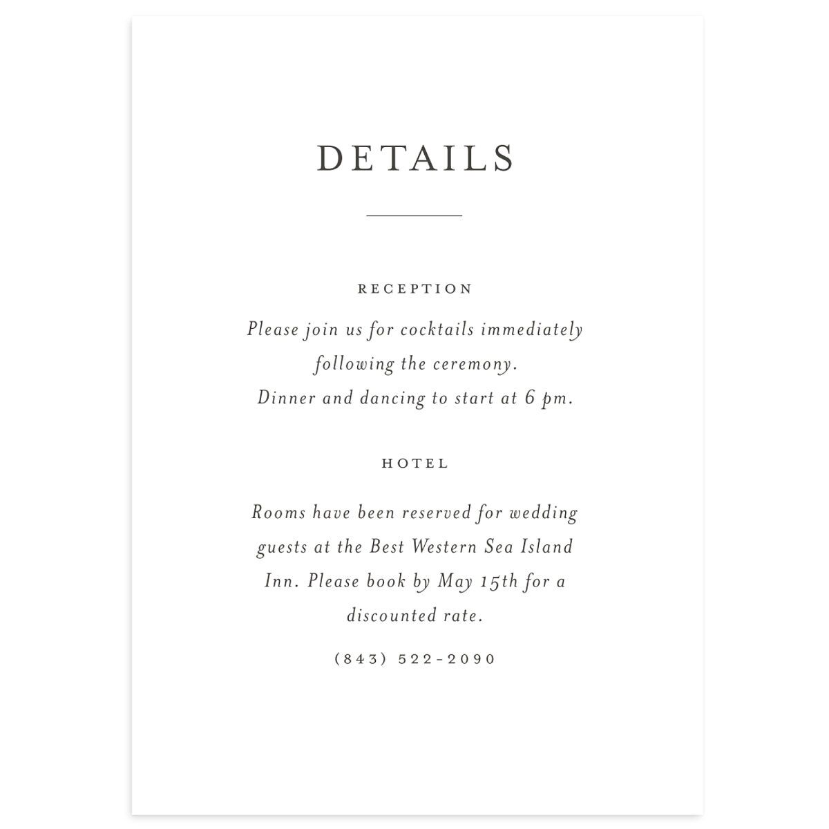 Southern Oak Tree Wedding Enclosure Cards