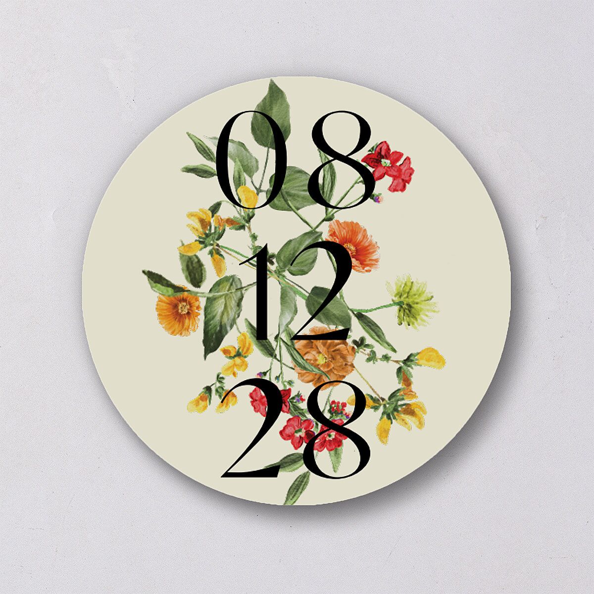 Ascending Garland Wedding Stickers Cream Sticker