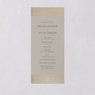 Ornate Regency Wedding Programs Gold Taupe Signature