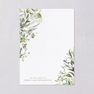 Gilded Greenery Save The Date Cards Gold Pure White Signature smooth Blank No Standard