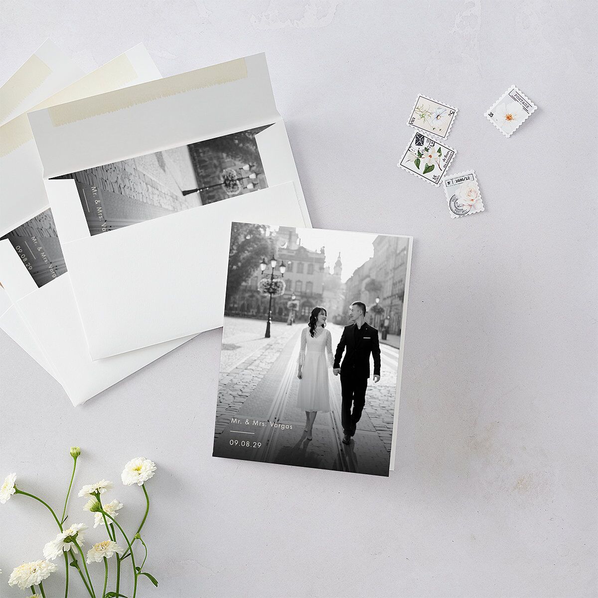 Simple Script Thank You Cards Vintage Pink
