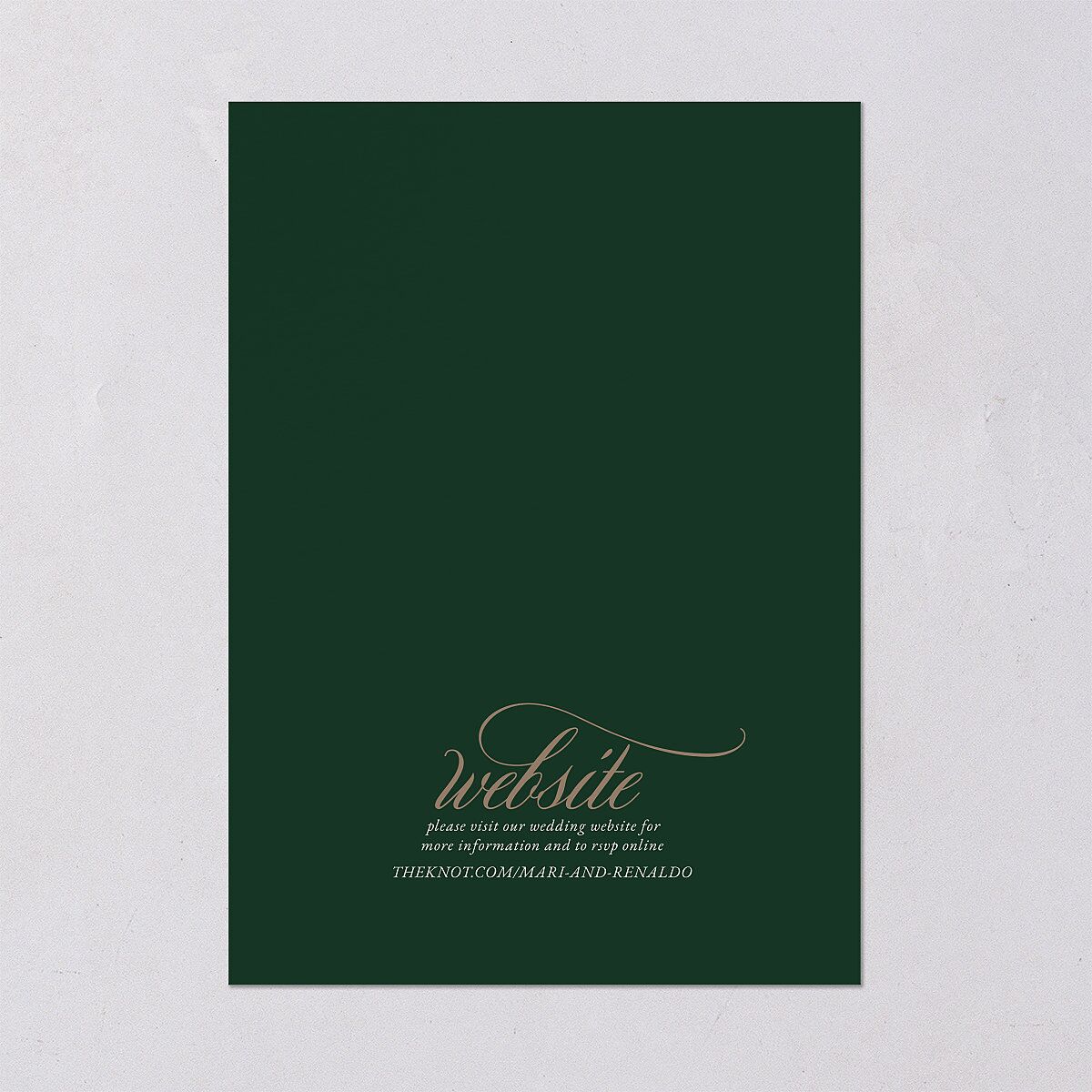 Polished Photo Foil Wedding Invitations Emerald Gold Signature Blank Standard No