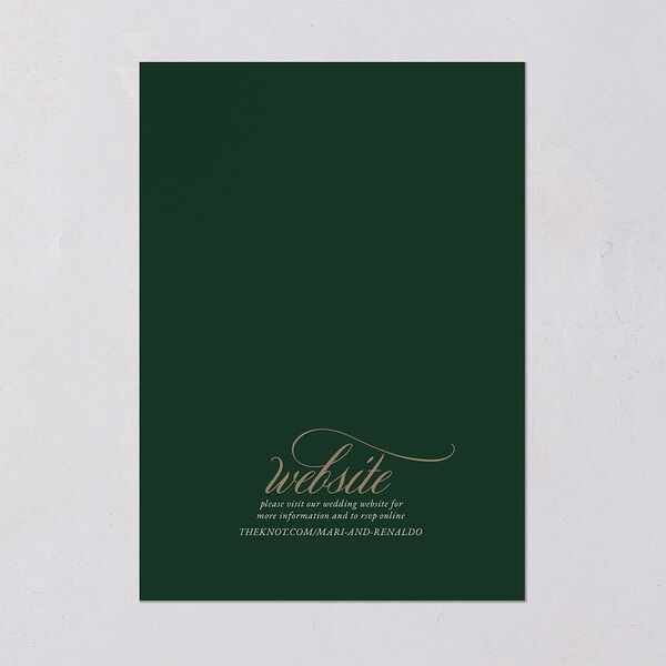Polished Photo Foil Wedding Invitations Emerald Gold Signature Blank Standard No