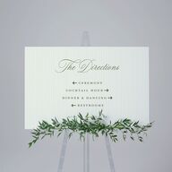 Vintage Oval Monogram Standard Direction Sign Large Thyme Standard Indoor Foam Core L Direction