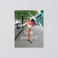 Stay For The Party Save the Date Petite Cards Hot Pink Signature smooth Blank No Standard