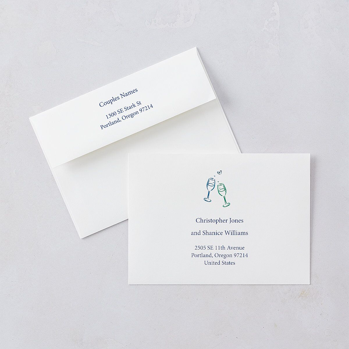 Nautical Border Wedding Invitations — view 6