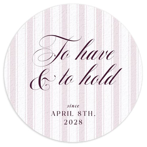 Formal Wisteria Garden Crest Wedding Day Coasters by Bridgerton Bordeaux Cardboard Circle