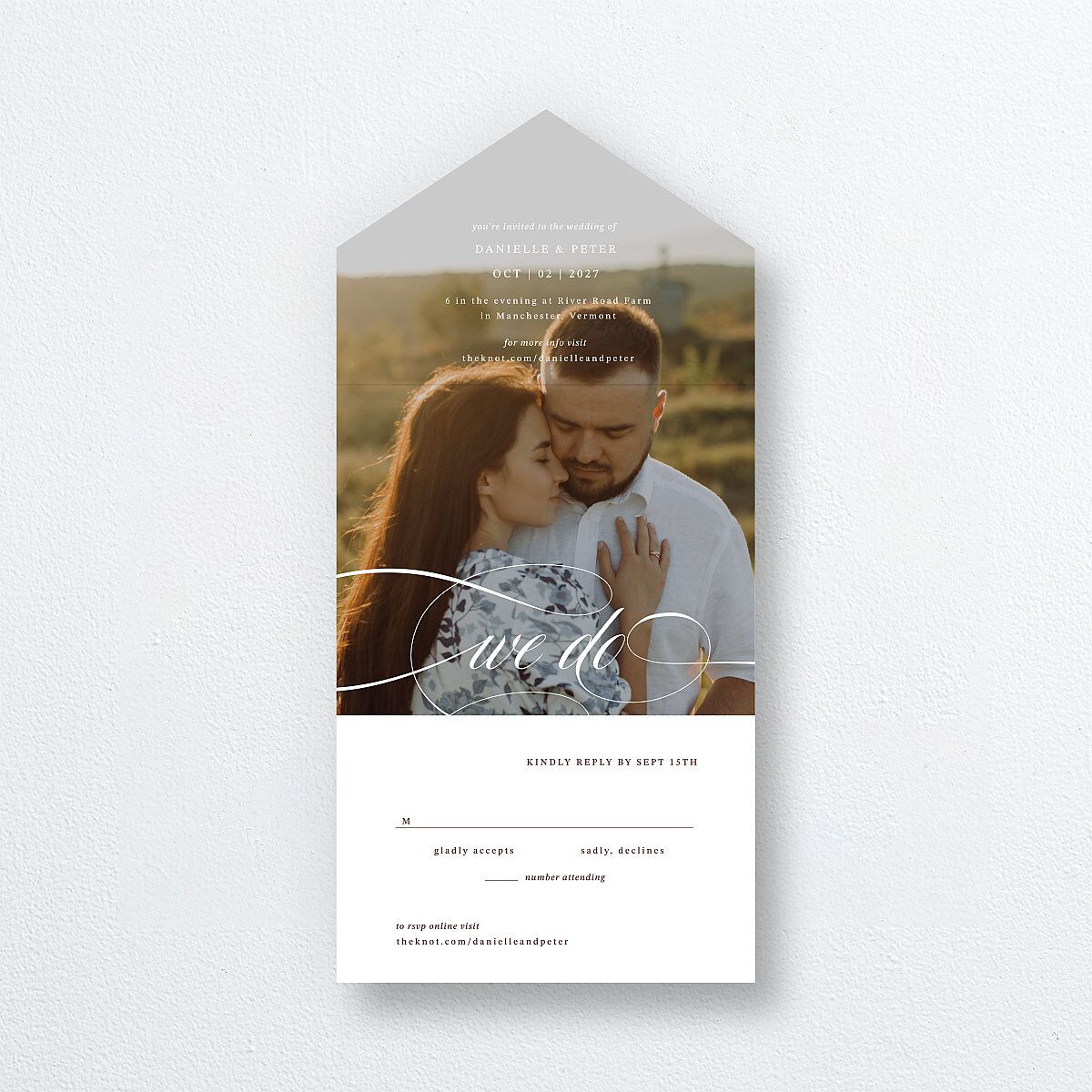 Photo Vow All-in-One Wedding Invitations — view 1