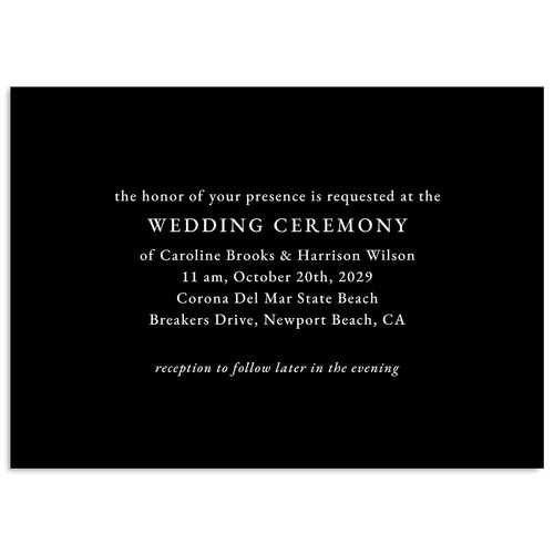 Elegant Reception Only Wedding Enclosure Cards Midnight Signature Standard