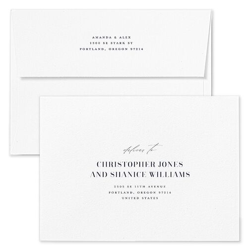 Portrait Gallery Holiday Holiday Card Envelopes Navy Blue Both Recipient and Return Addresses Standard Signature