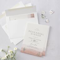 Painted Desert Rehearsal Dinner Invitations Dusty Rose Signature Blank Standard
